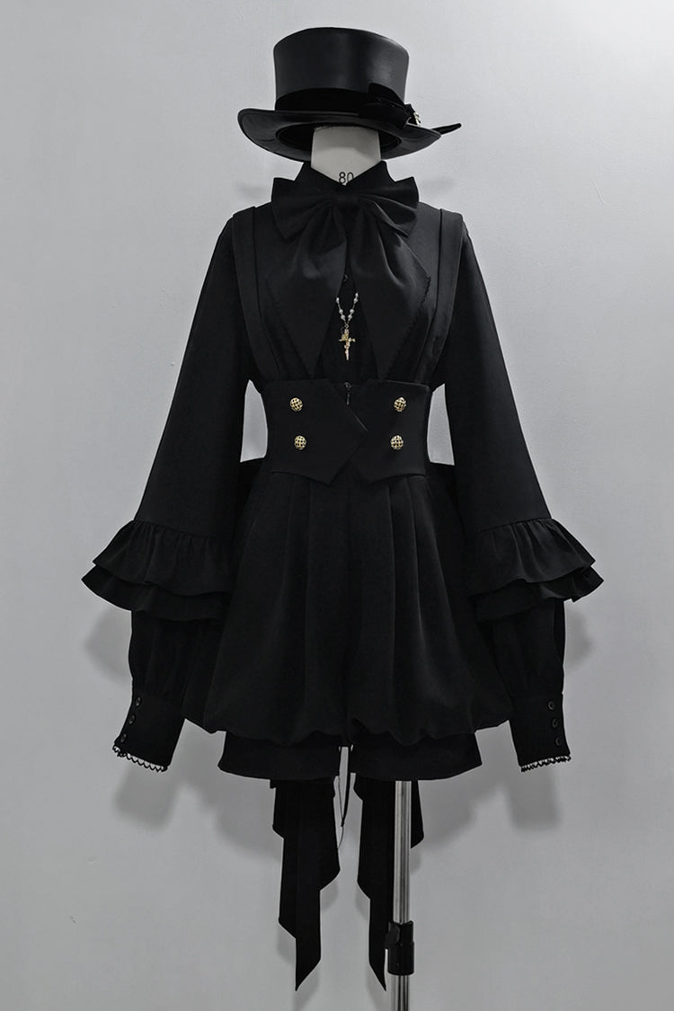 Black Long Sleeves Vintage Elegant Prince Ouji Fashion Lolita Blouse