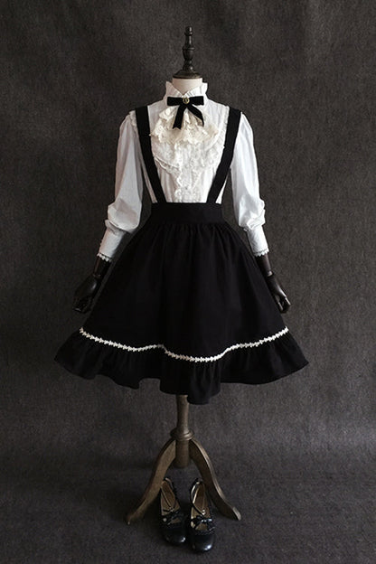 Black Devil Gothic Lolita Suspender Skirt