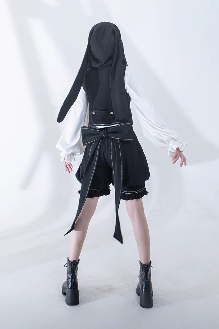 Black Anxious Rabbit Ouji Fashion Gothic Lolita Shorts