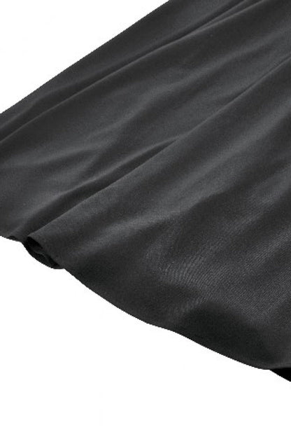 Black High Waisted Floral Printed Lace Mesh Women's Gothic Elegant Long Skirt