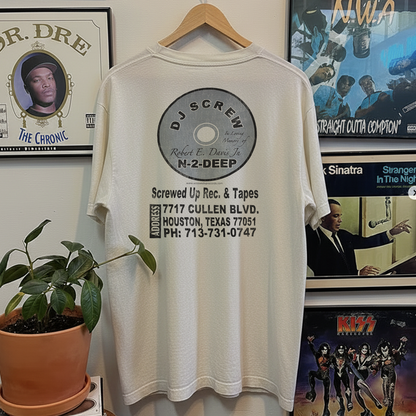 Rare Vintage SUC DJ Screw “Off The Head” Washed White Tee