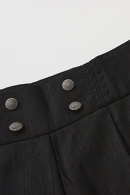 Black Glass Castle Elegant Handsome Prince Ouji Fashion Lolita Pants