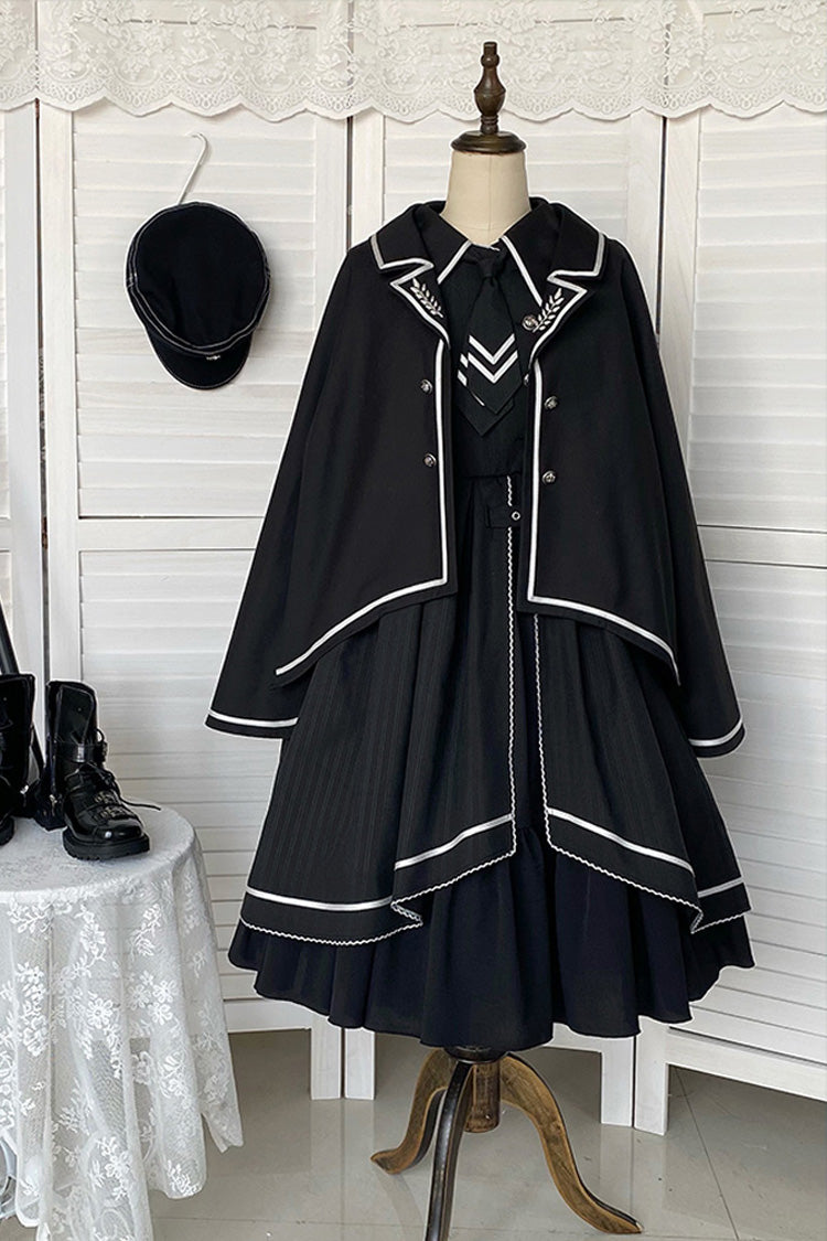 Black Military Style Loyalist Chariot Gothic Lolita Dress