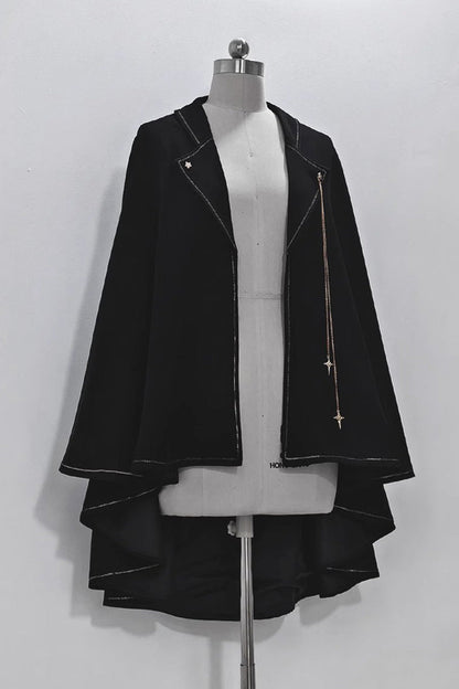 Black Anxious Rabbit Ouji Fashion Gothic Lolita Cloak