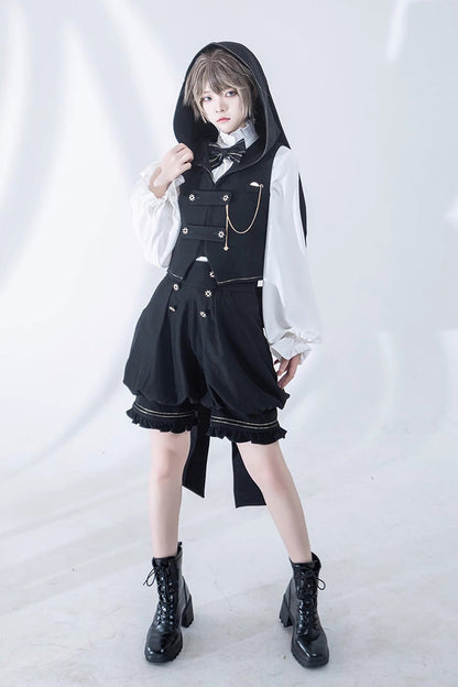 Black Anxious Rabbit Ouji Fashion Gothic Lolita Shorts