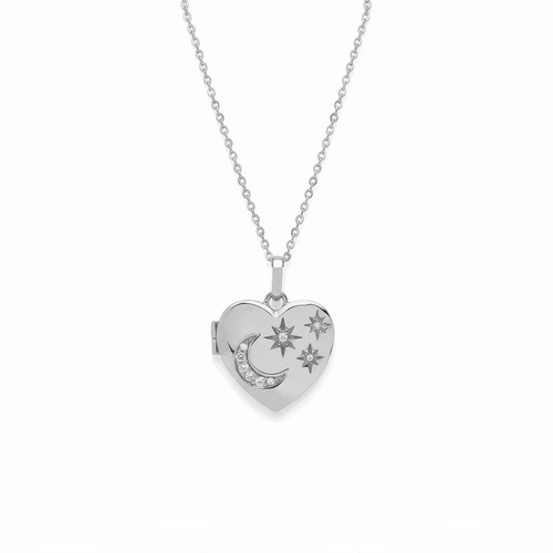 Personalized Celestial Locket Necklace