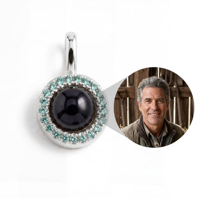 Personalized Birthstone Circle Photo Charm
