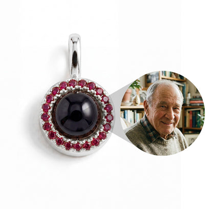 Personalized Birthstone Circle Photo Charm