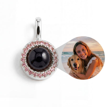 Personalized Birthstone Circle Photo Charm