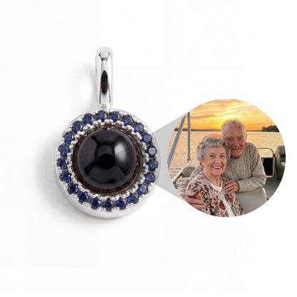 Personalized Birthstone Circle Photo Charm