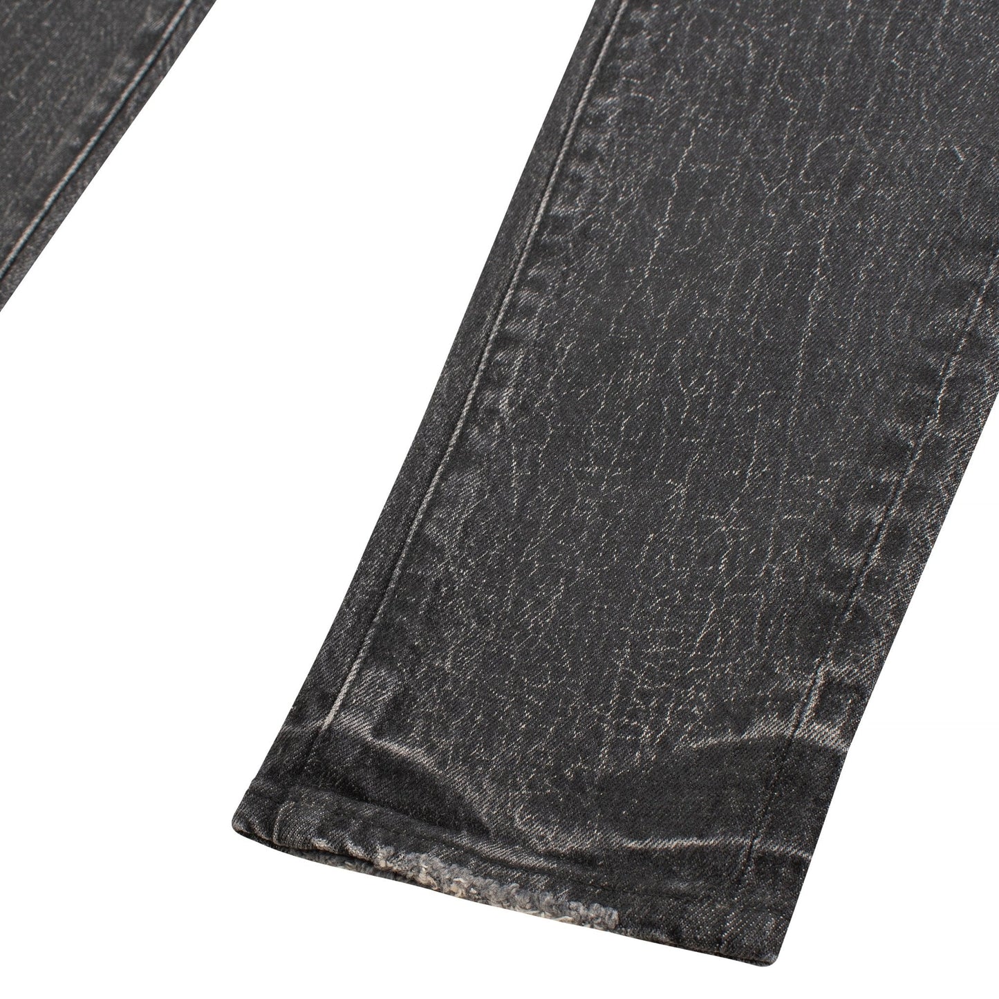 Crackle Coated Denim | Black