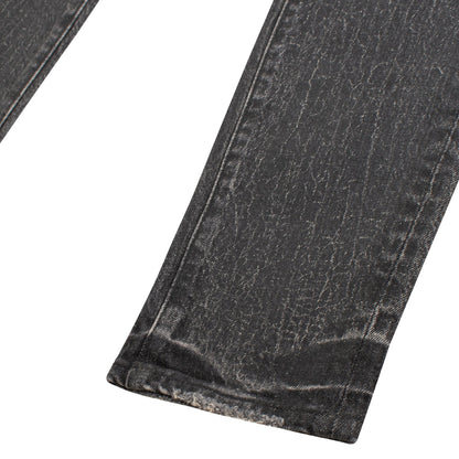 Crackle Coated Denim | Black