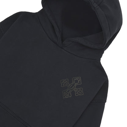 Cross Logo Hoodie | Vintage Black