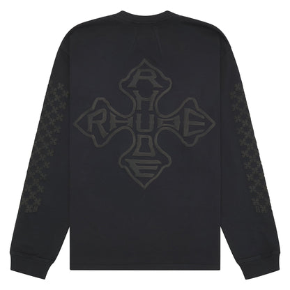 Cross L/S Tee | Black/Black