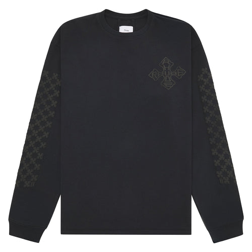Cross L/S Tee | Black/Black