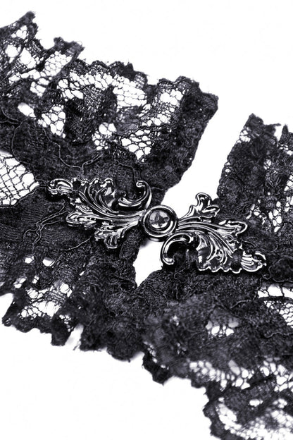 Black Off Shoulder Lace Long Trumpet Sleeves Floral Mesh Women's Gothic Cape