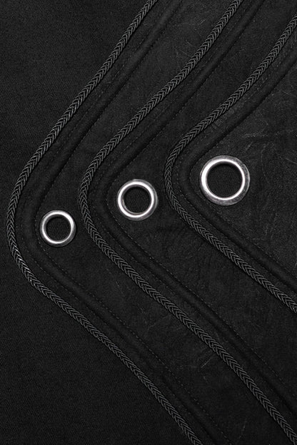 Black Men's Gothic Ring Skull Pants