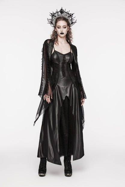 Black Off Shoulder Lace Lace-Up Slim Irregular Women's Gothic Jsk Wedding Dress