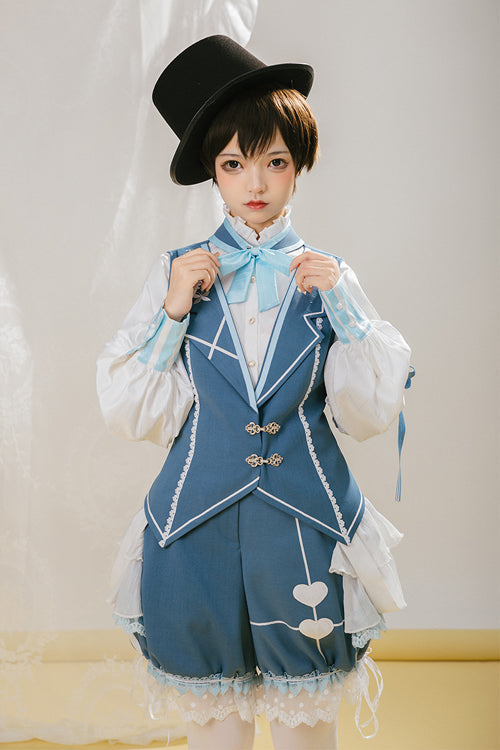 Alice Detective Retro Genuine White Ouji Lolita Blouse