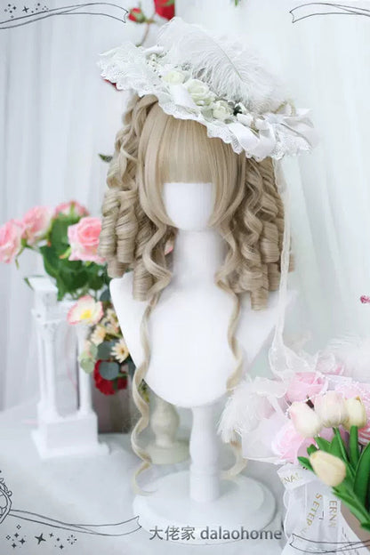 Beige Secondary Roman Curls Sweet Lolita Wigs