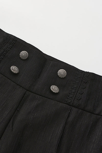 Black Glass Castle Elegant Handsome Prince Ouji Fashion Lolita Pants
