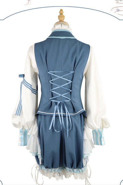 Alice Detective Retro Genuine White Ouji Lolita Blouse