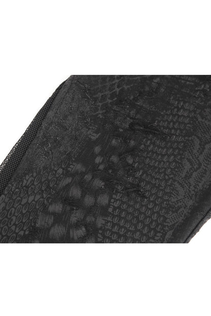 Black Jacquard Print Stitching Lace Women's Punk Pants