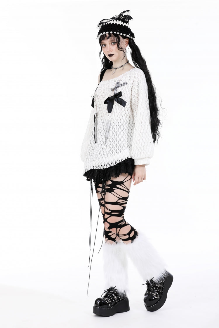 Black Layered Lace Mesh Lace-Up Zippered Women's Punk Mini Skirt