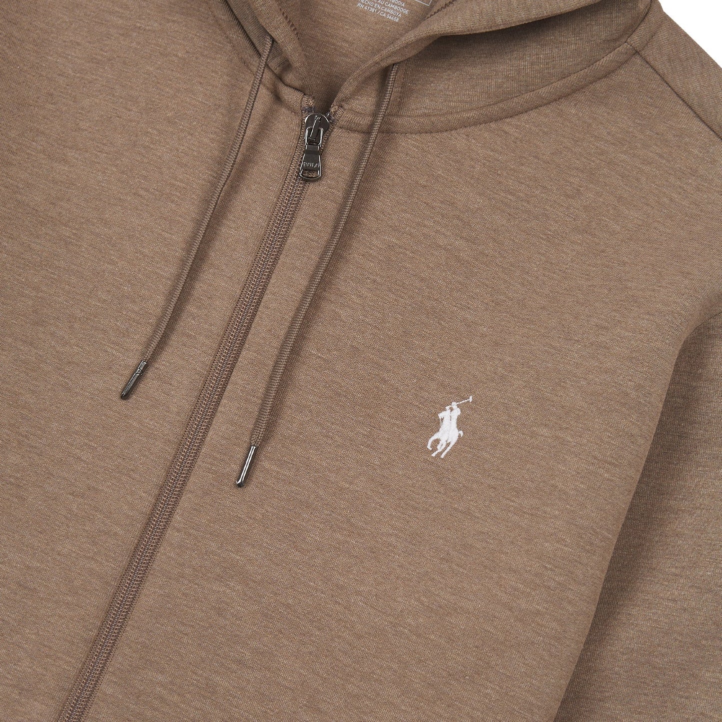 Double-Knit Full Zip Hoodie | Brown