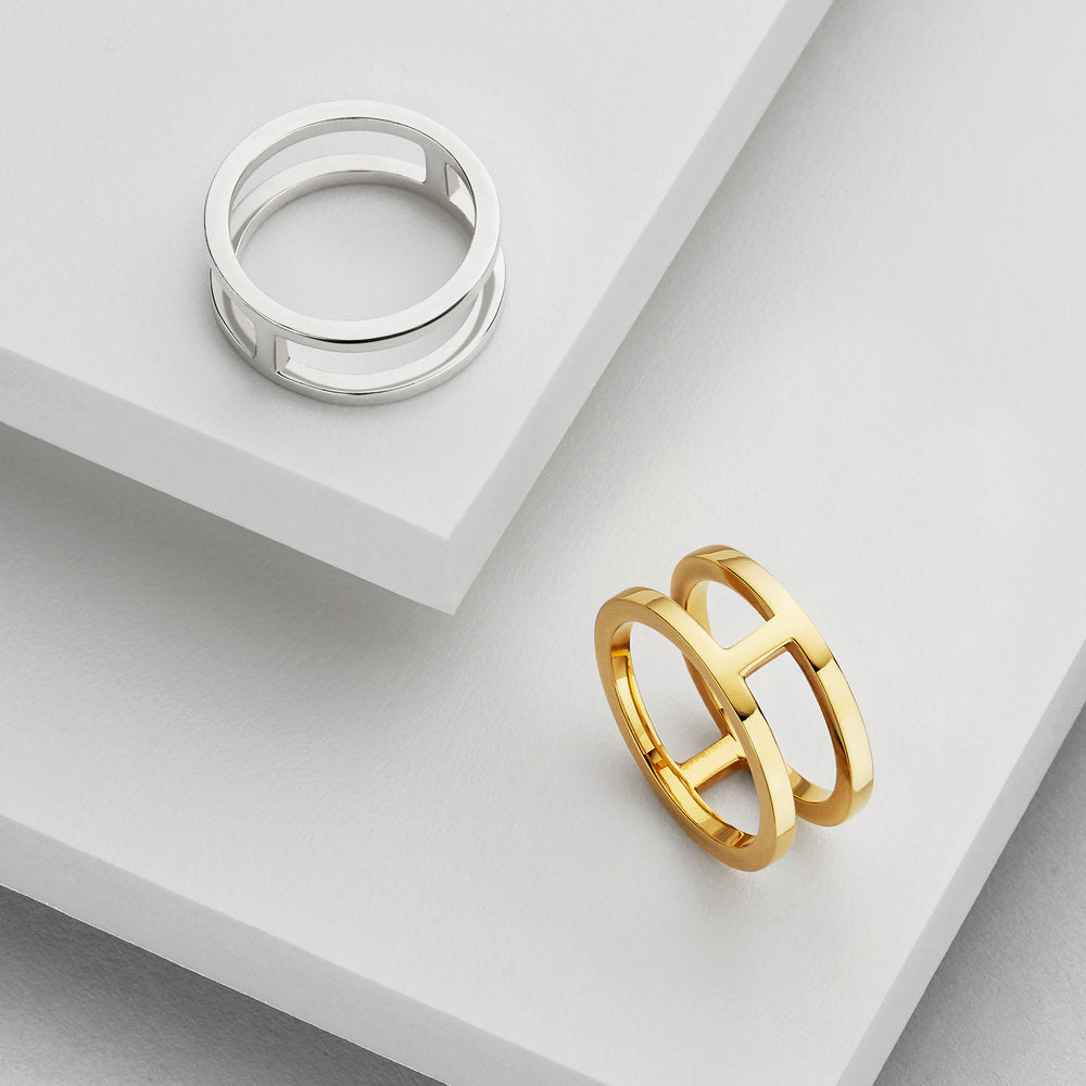 Gold Double Band Ring
