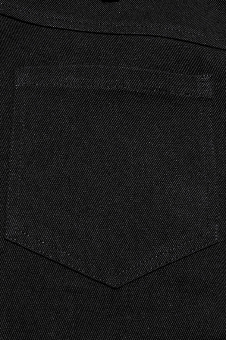 Black Buckle Eyelets Ring Men's Punk Pants