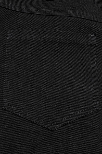 Black Buckle Eyelets Ring Men's Punk Pants