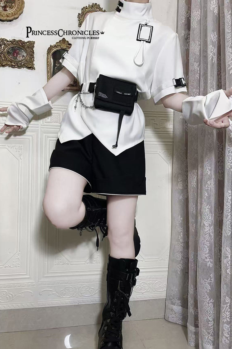 Black Functional Style Ouji Fashion Prince Handsome Lolita Shorts