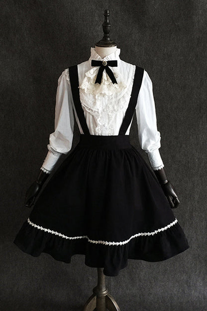 Black Devil Gothic Lolita Suspender Skirt