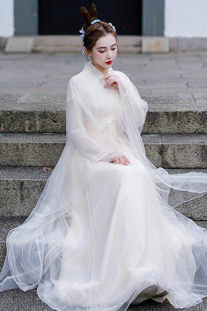 Beige New Fairy Sweet Hanfu Dress