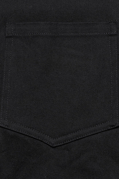 Black Lapel Collar Long Sleeves Rings Men's Punk Blouse
