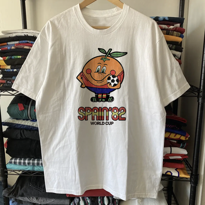 Spain 82 World Cup Washed White Tee