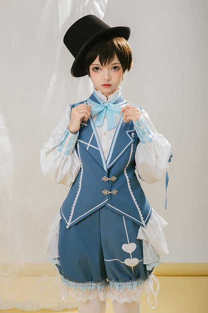 Alice Detective Retro Genuine Blue Ouji Lolita Shorts