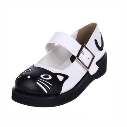Black Patent Leather Point Toe Platform Sweet Lolita Shoes
