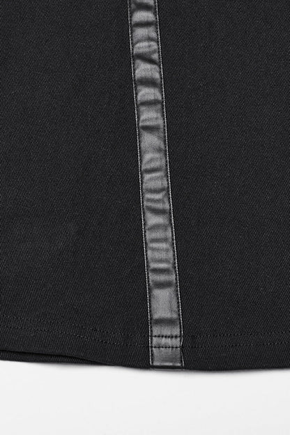 Black Mesh Rivet Women's Punk Flared Pants
