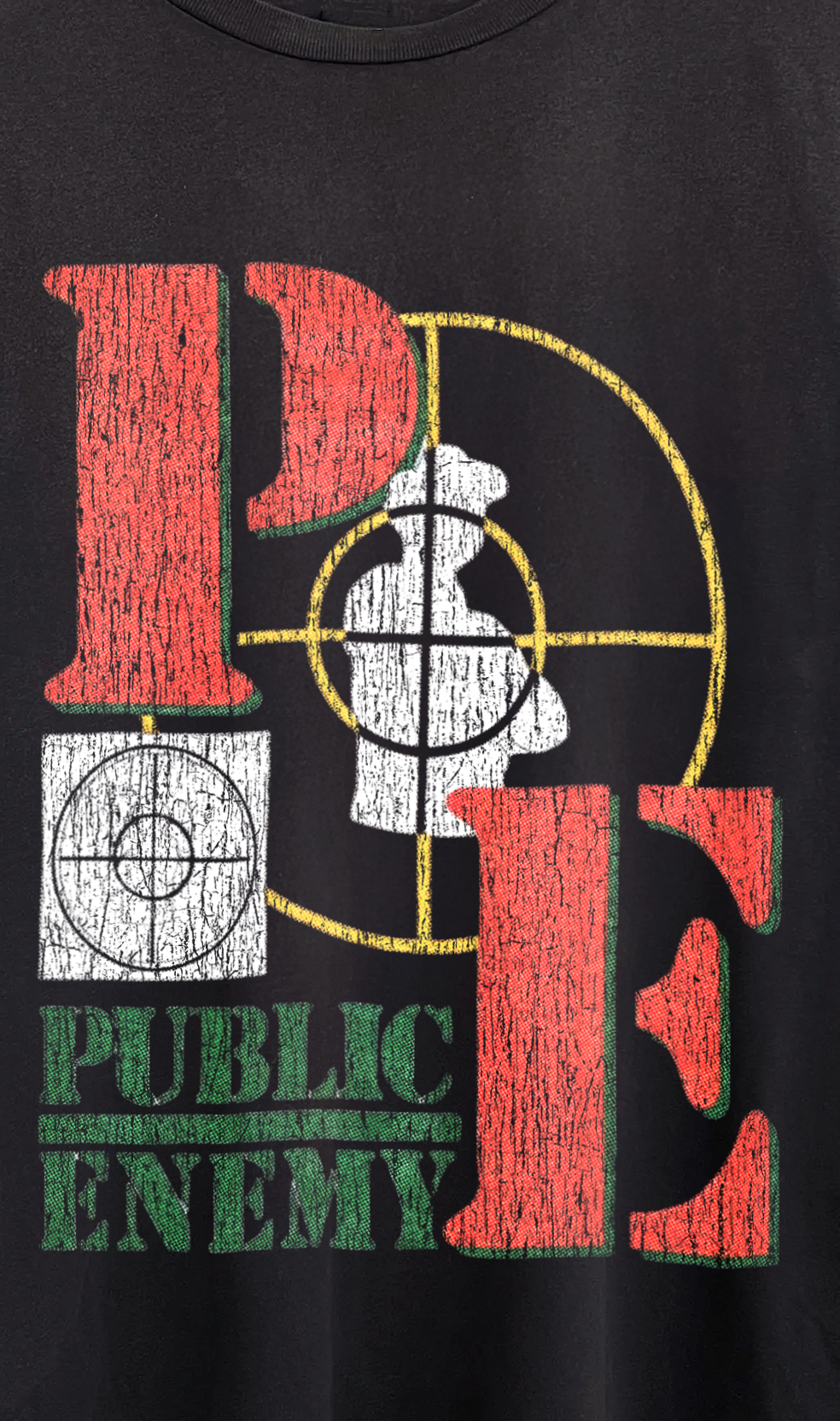 Rare Public Enemy Washed Black Tee