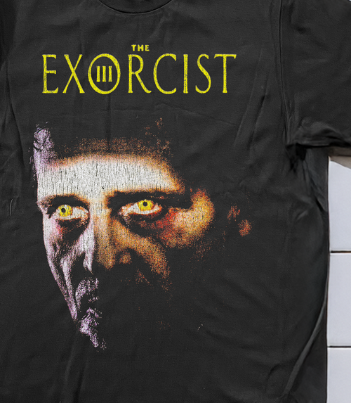 90's The Exorcist III Washed Black T-Shirt