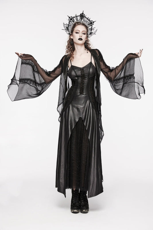 Black Off Shoulder Lace Lace-Up Slim Irregular Women's Gothic Jsk Wedding Dress