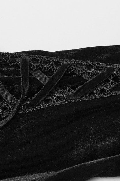 Black Doll Collar Long Sleeves Gradient Embroidery Women's Gothic Prom Dress