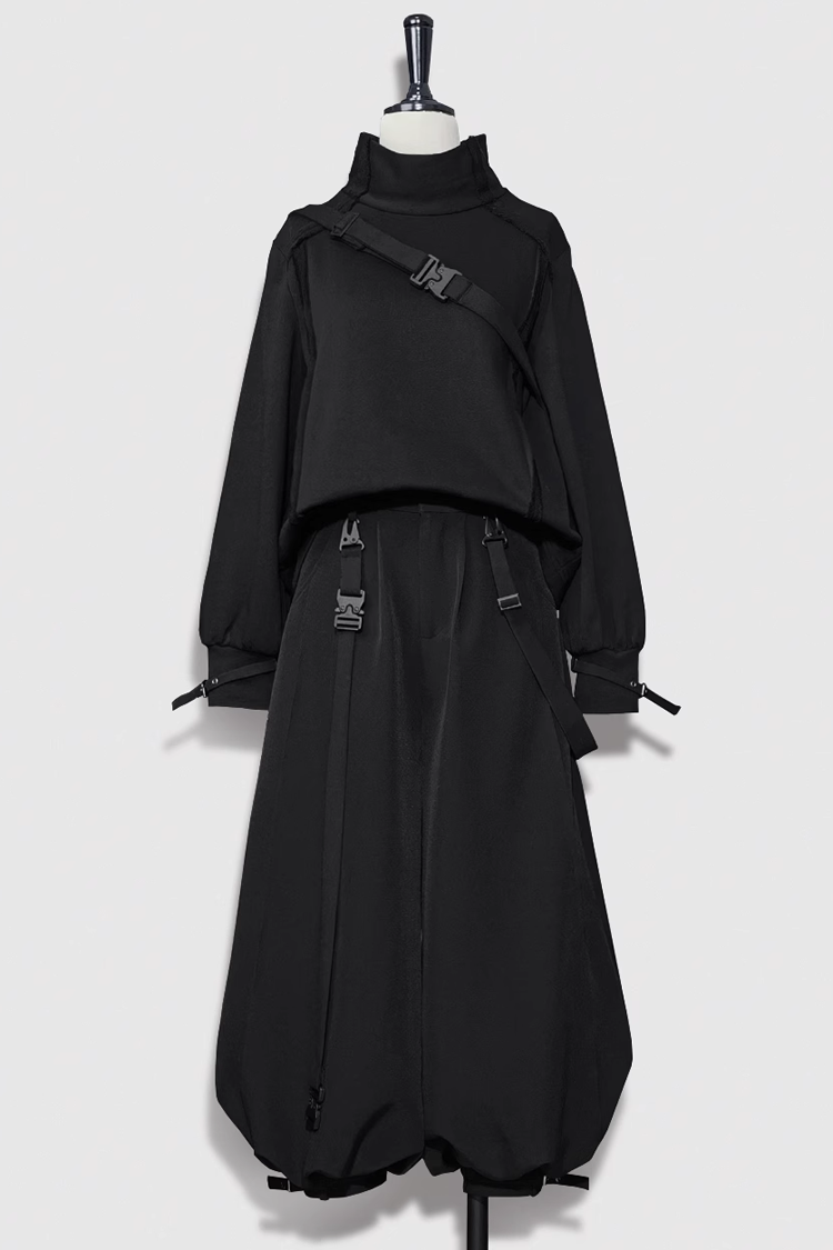 Black Functional Rabbit Cool and Handsome Ouji Lolita Set
