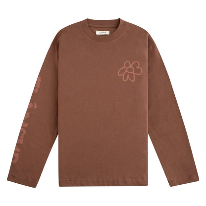 Flower Doodle L/S Tee | Brown