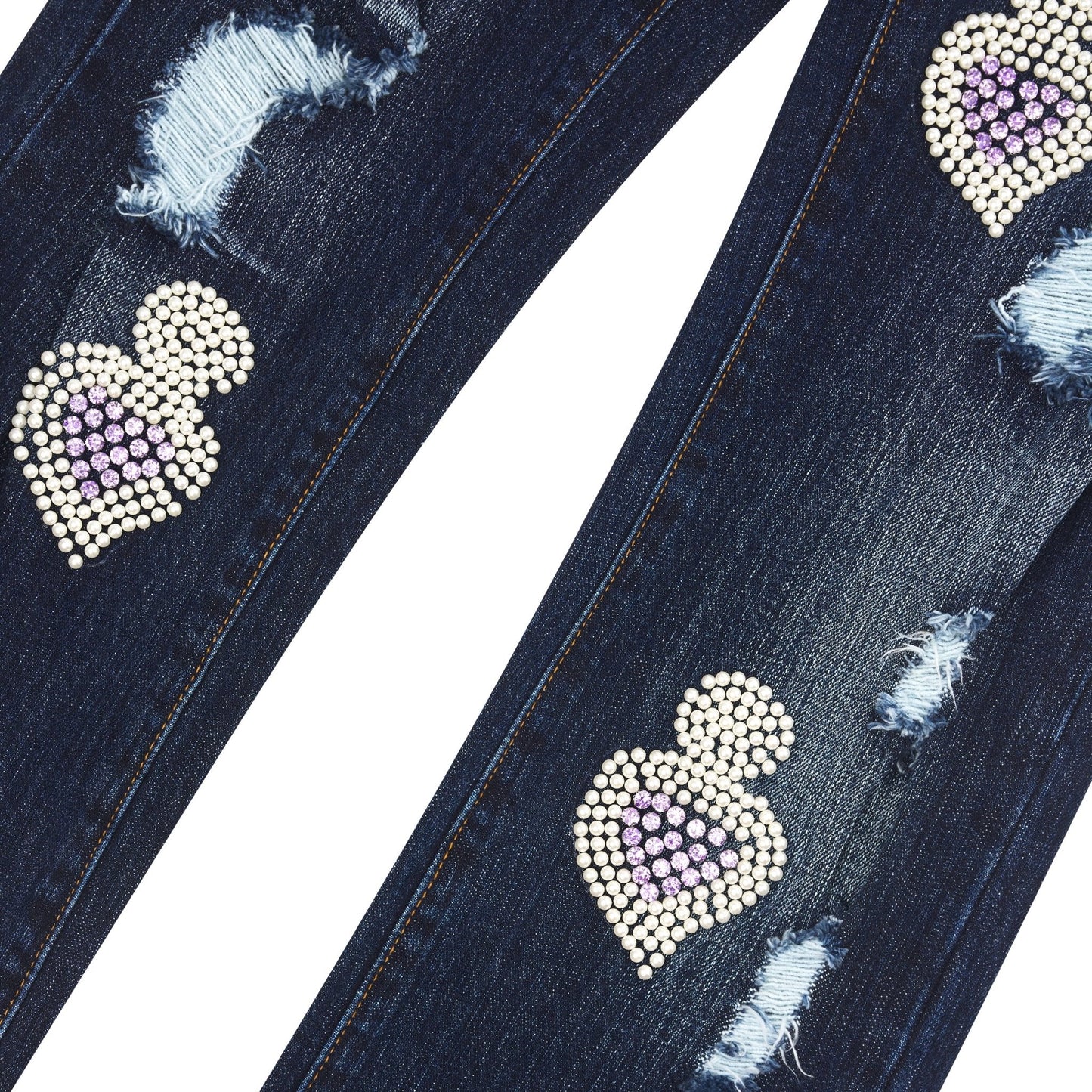 Fumi Diamond Denim | Dark Wash/Purple