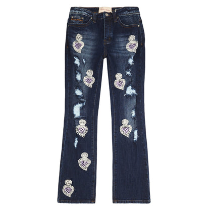 Fumi Diamond Denim | Dark Wash/Purple