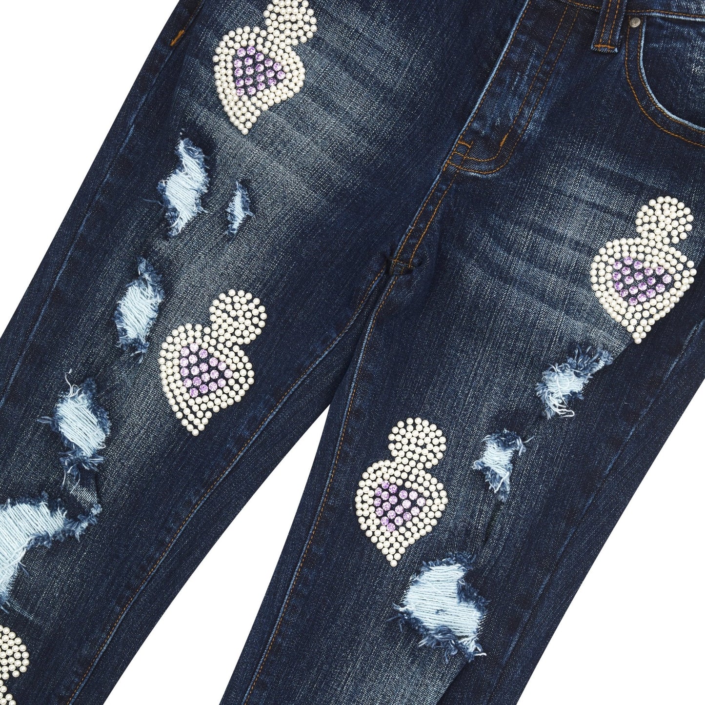 Fumi Diamond Denim | Dark Wash/Purple