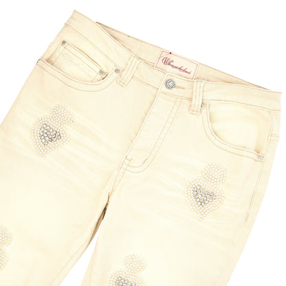 Fumi Diamond Denim | Tan/Tan
